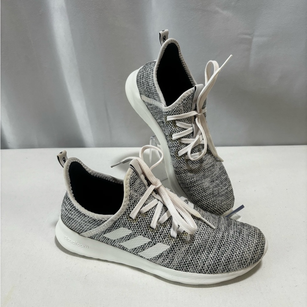Adidas Womens Cloudfoam Pure DB0695 Gray Running Shoes Sneakers Size 6.5